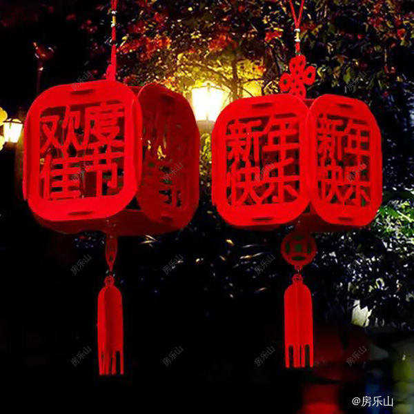 灯笼挂饰示意图