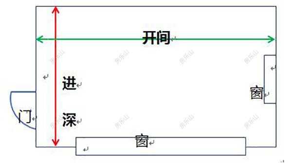 开间进深示意图