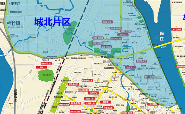乐山城北大范围