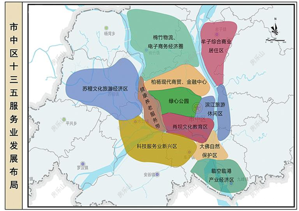 乐山市市中区十三五服务业发展布局