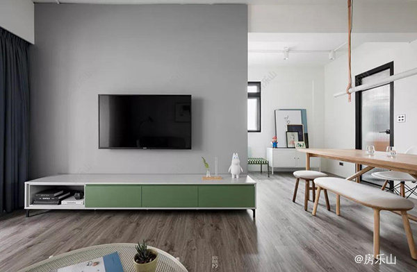 挂墙式电视柜示意图