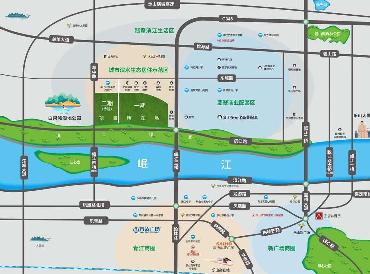 乐山滨江花园城规划图片