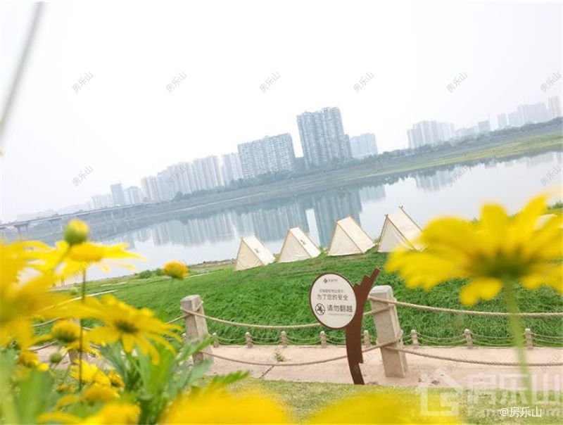 滨江花园城滨江公园实拍图