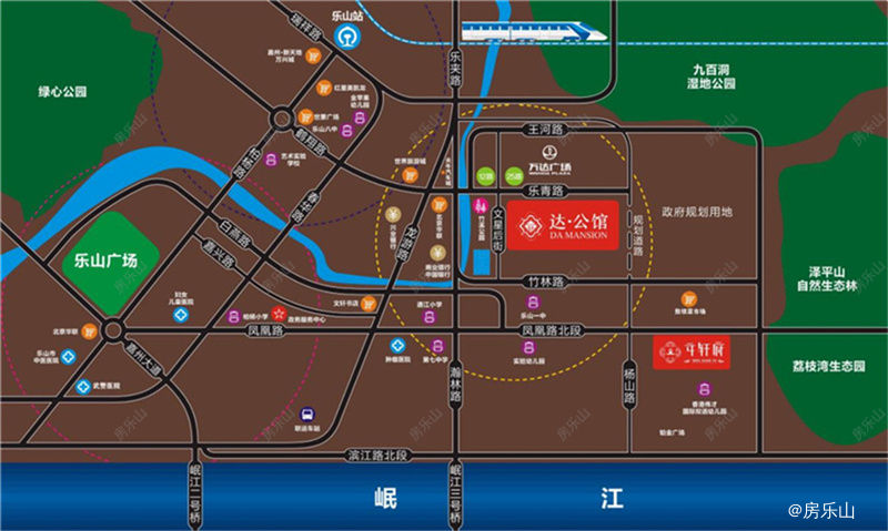 乐山达公馆区位图