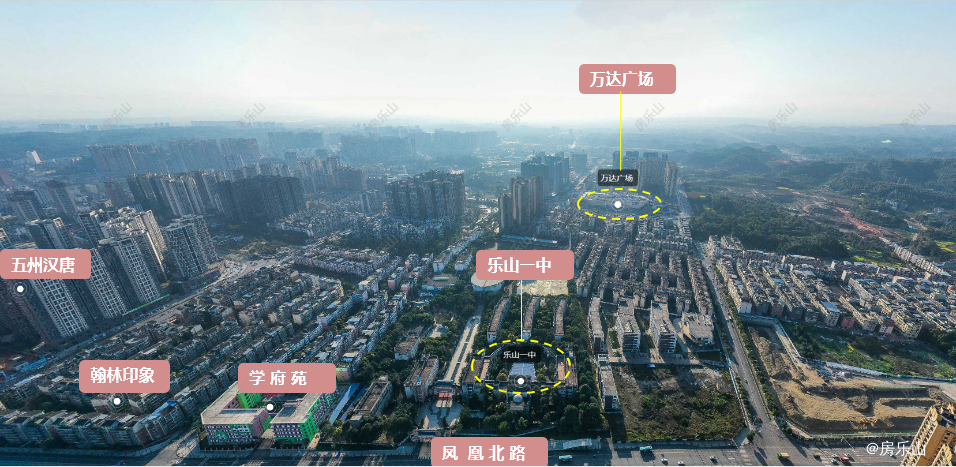 乐山通江城北楼盘航拍图