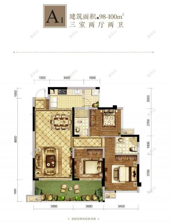 邦泰大渡河府A1户型图