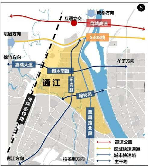 乐山城北通江片区交通配套图