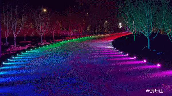 北区滨江公园灯光 实景图