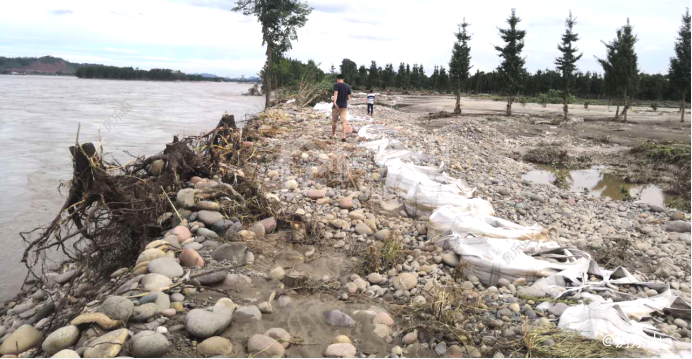 乐山高新区岷江河堤实景图