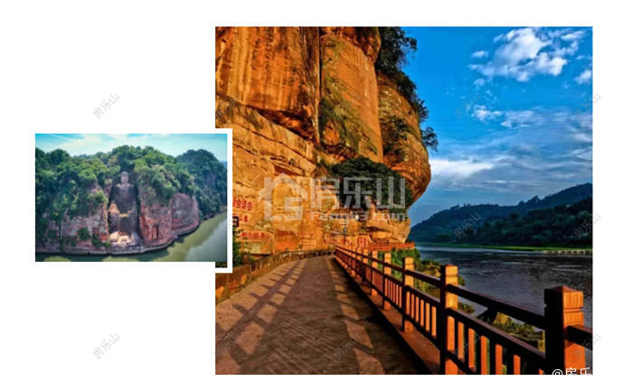 夹江千佛岩实景图