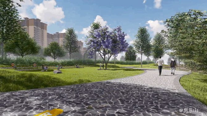 人与自然相互融合的繁花里滨江公园