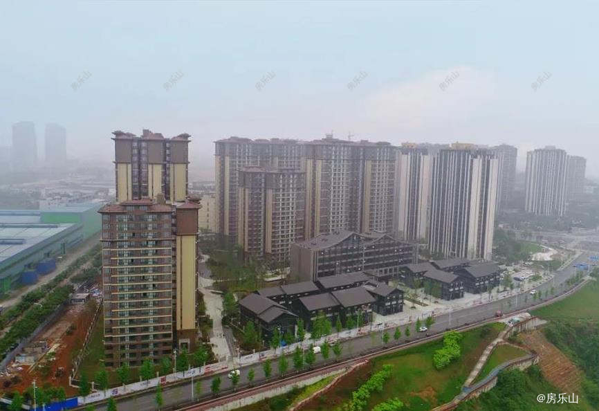 大渡河府滨河湾航拍实景图