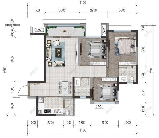 和喜玖熙府C2户型图