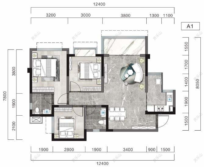 阳光天樾国际城A1户型图