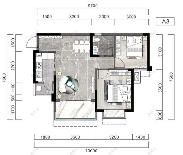 阳光天樾国际城A3户型图
