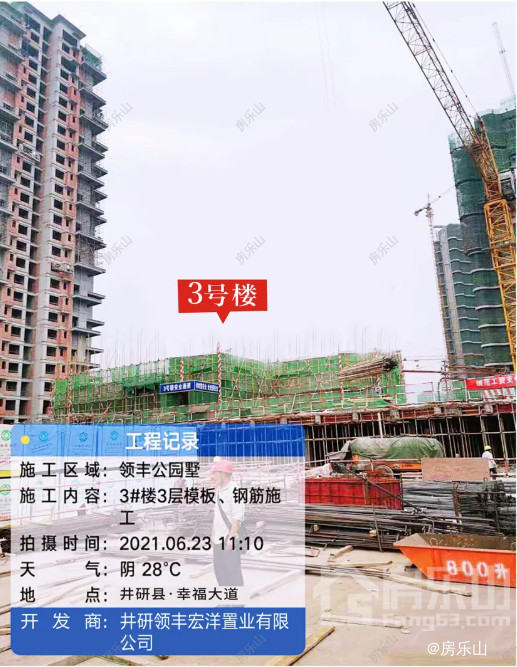 领丰公园墅6月工程进度实拍