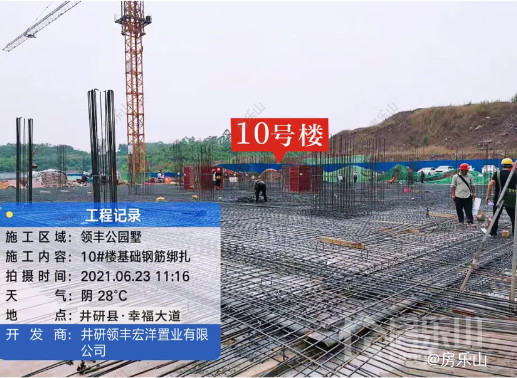 领丰公园墅6月工程进度实拍