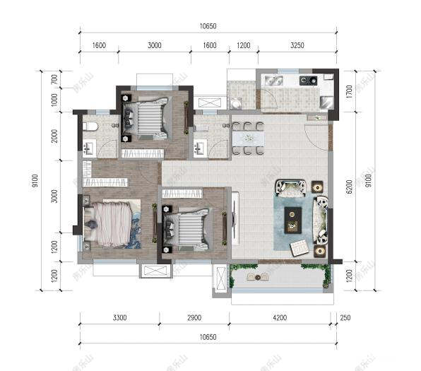 和喜玖熙府A1户型
