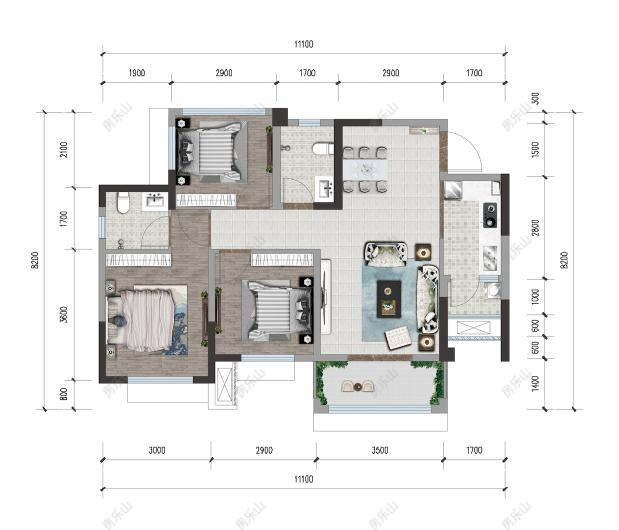 和喜玖熙府E2户型图
