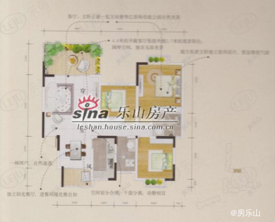 名门外滩124.98㎡户型