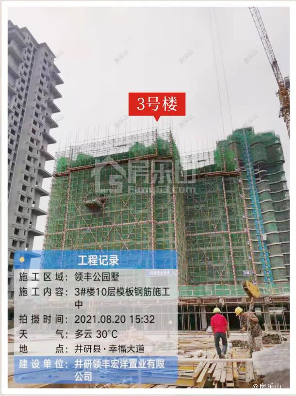 领丰公园墅8月工程进度实拍