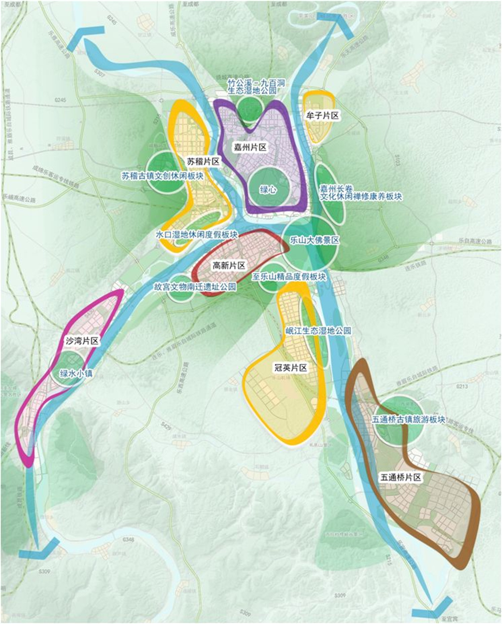 乐山市控制性规划图图片