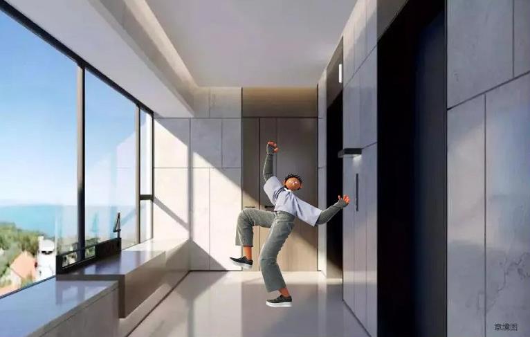 独立电梯意境图