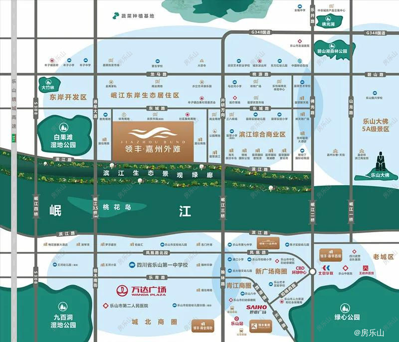 嘉州外滩区位图