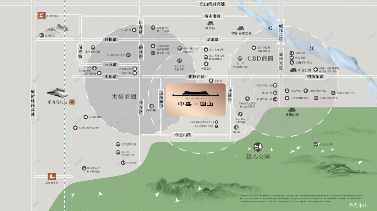 中盛圆山区位图 中盛圆山区位图