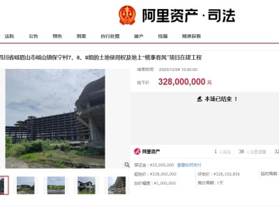 破茧重生！峨眉山烂尾楼‘桃李春风’项目3.28亿被接盘