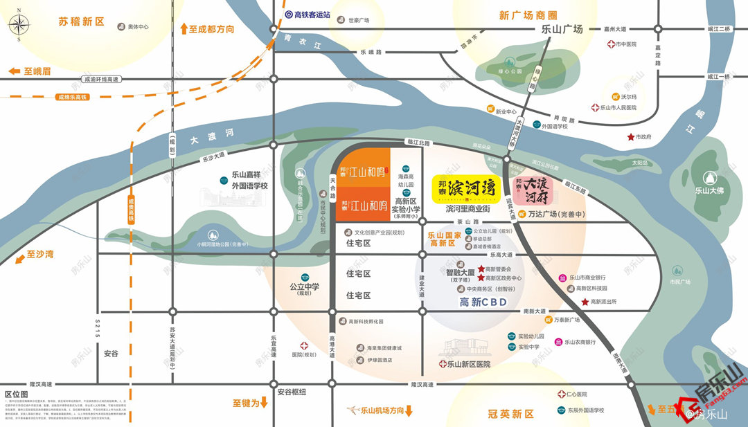 邦泰江山和鸣北区位置及周边配套图