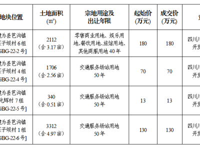 5月22日成交公示（犍为）