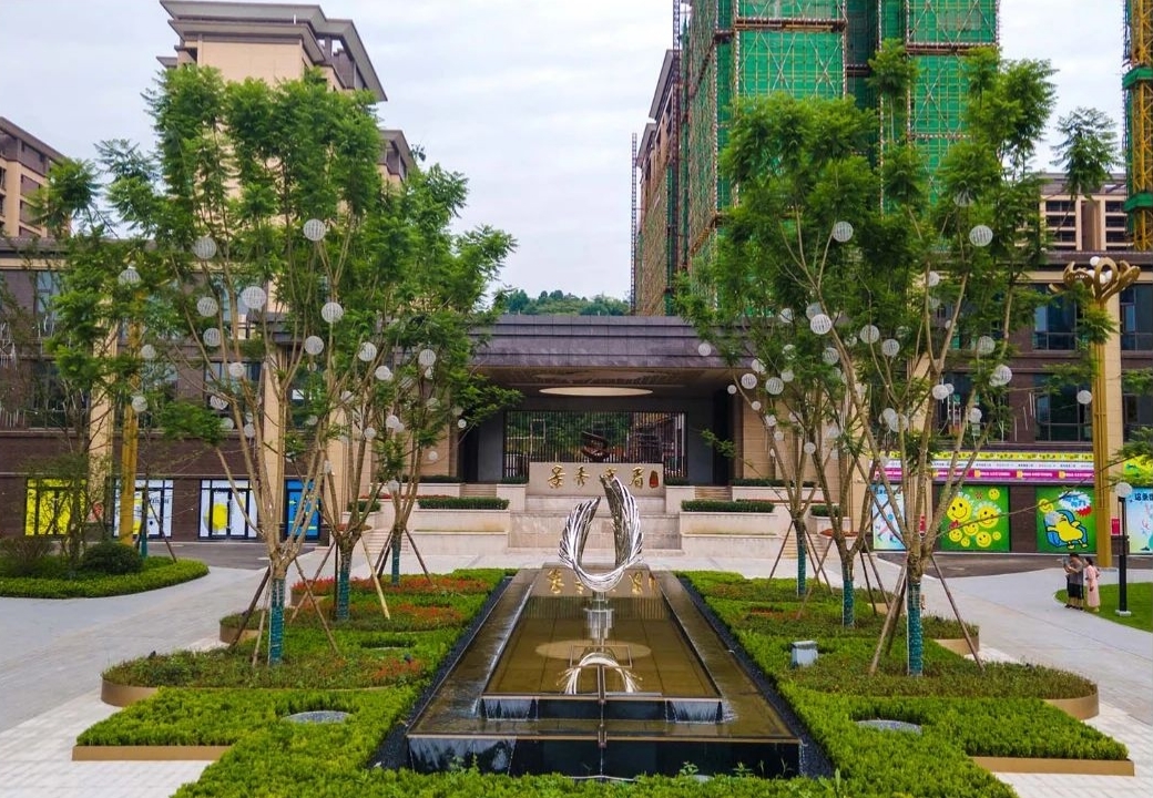 小区大门实景图