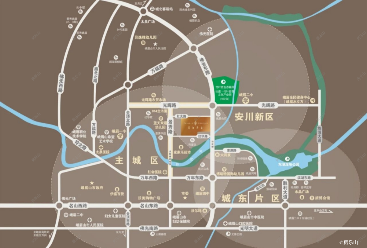 峨眉云海天荟区位图