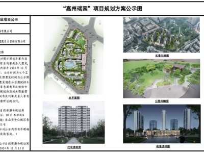 乐山纯新楼盘——嘉州瑞园规划方案公示，即将入市引关注