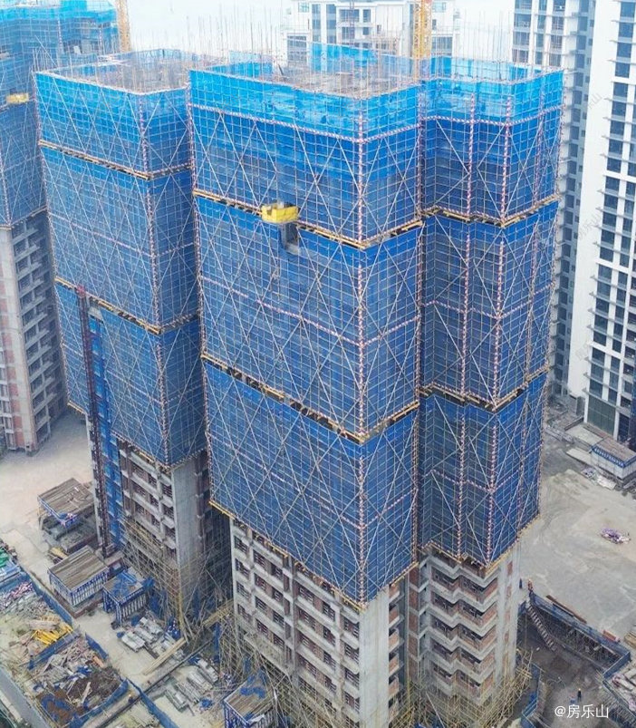 中央公园滨河湾1月工程进度现场实拍图