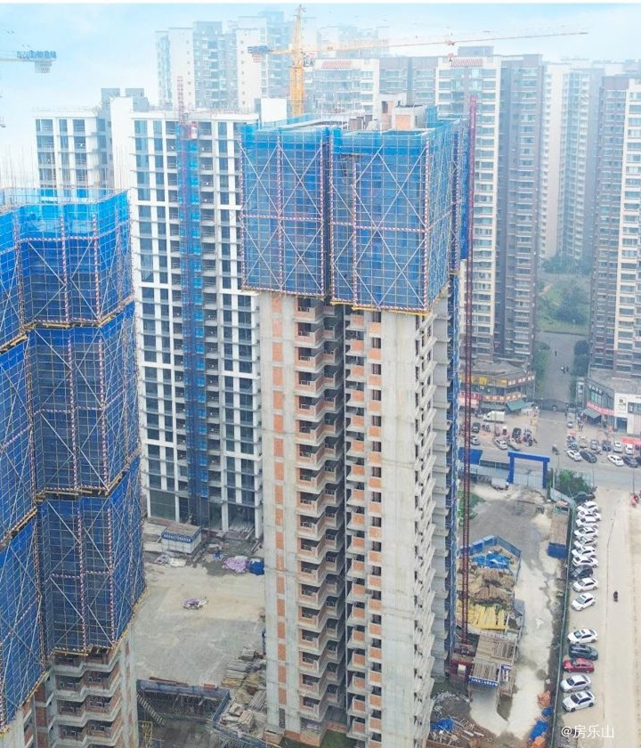 中央公园滨河湾1月工程进度现场实拍图