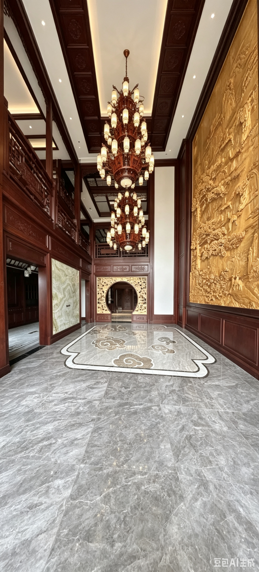 峨眉独栋别墅全屋红木打造，装修1200万